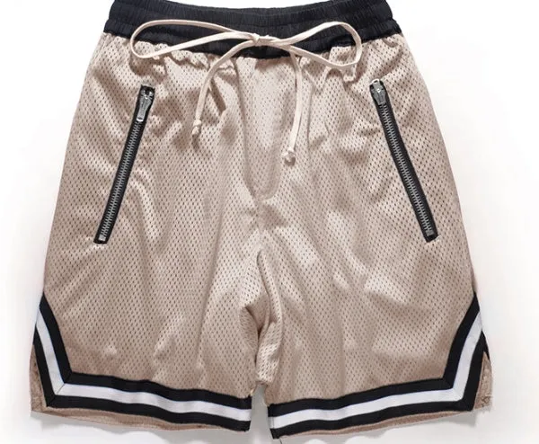 Men's loose fit zipper shorts in gold or silver? actual colour shown is one of six options