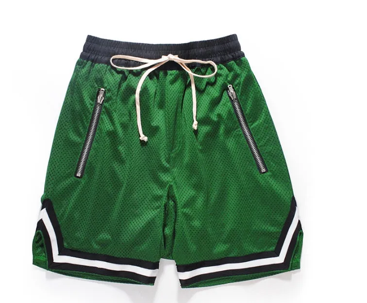 Men's loose fit zipper shorts in gold or silver? actual colour shown is one of six options