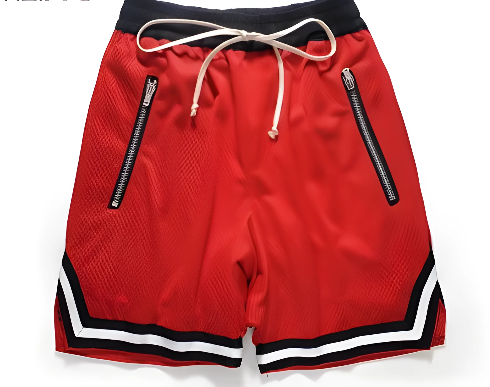 Men's loose fit zipper shorts in gold or silver? actual colour shown is one of six options