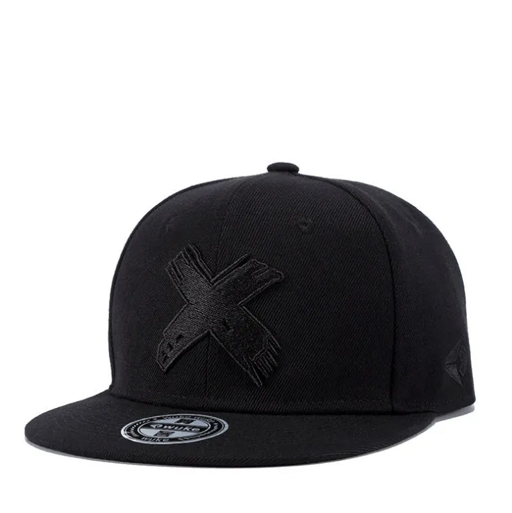 Black punk hip hop flat hat made from imitation felt with adjustable band, 12cm height, 18.5cm width