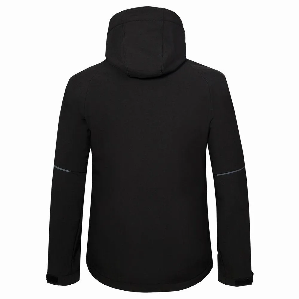 Polyester mountaineering sport jacket in black for hiking and climbing