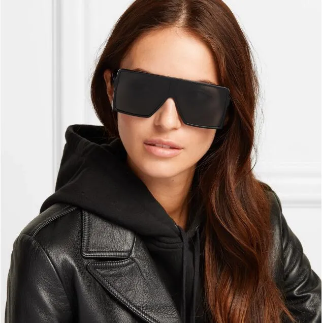 Oversized square women sunglasses with big PC frame and AC lenses in multiple colours