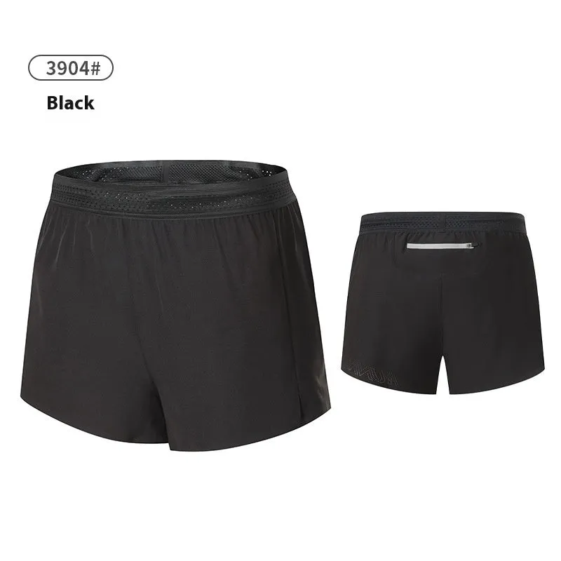 Men's solid colour polyester basketball shorts with low waist design