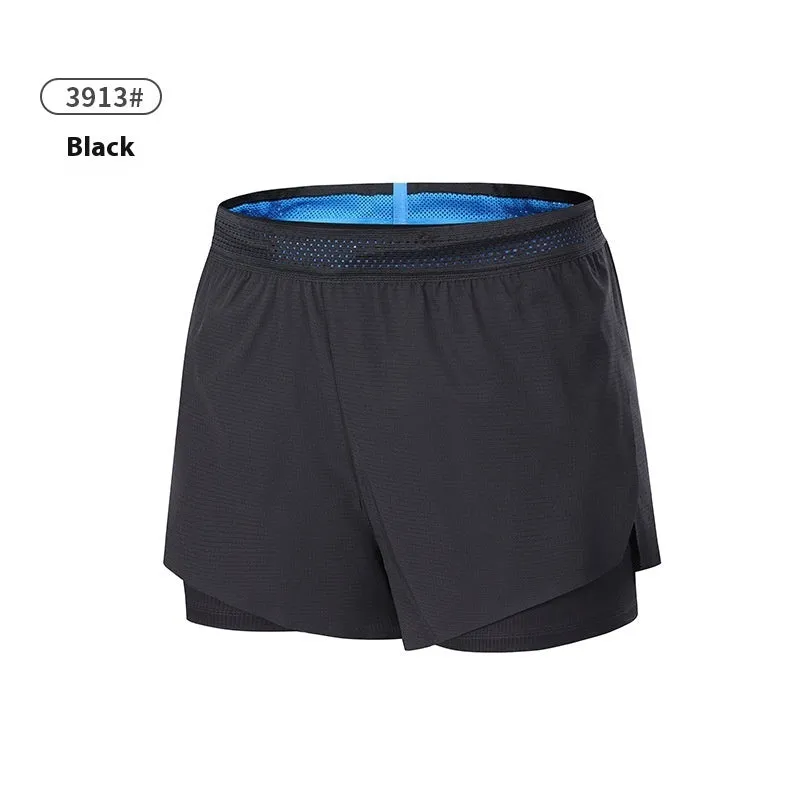 Men's solid colour polyester basketball shorts with low waist design