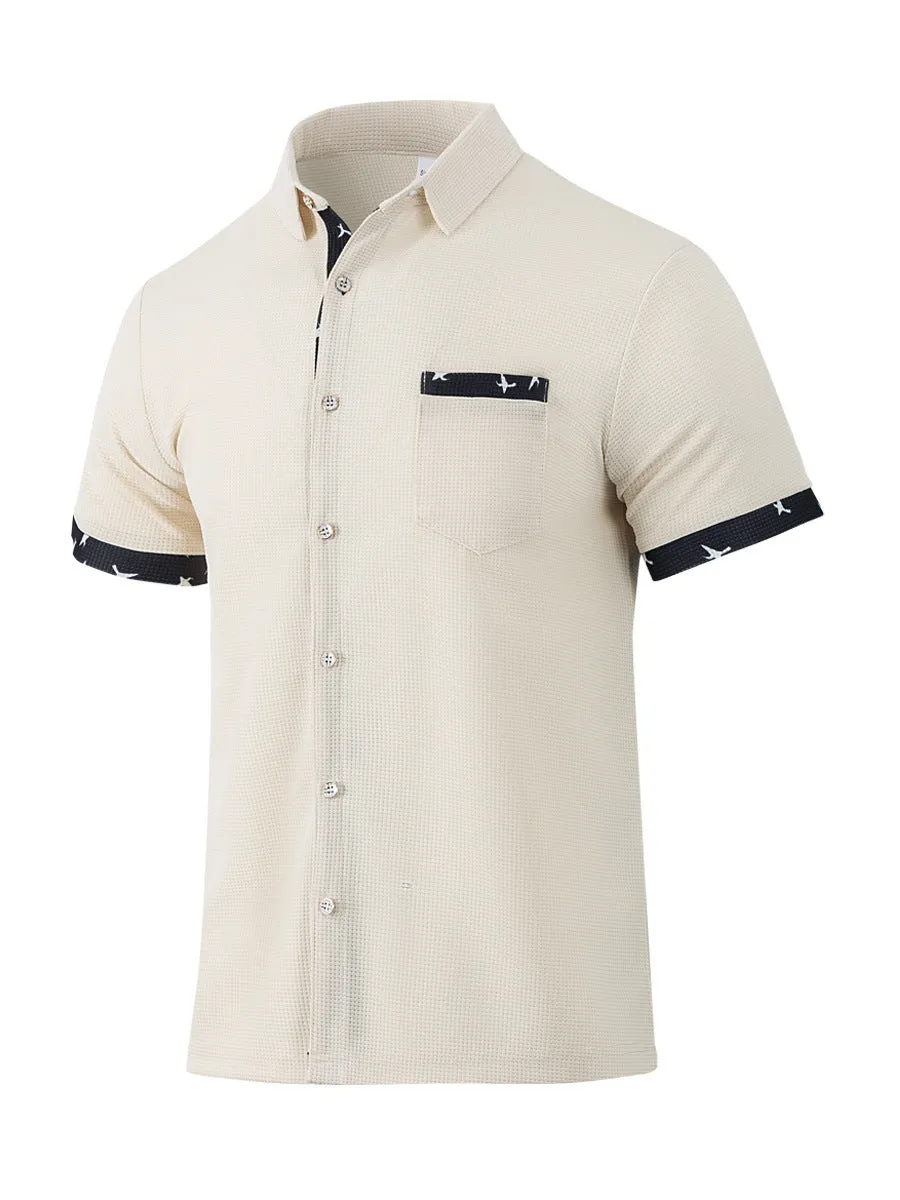 Men's loose casual floral print t-shirt cardigan in light gray, polyester fibre, S to 3XL sizes, leisure wear
