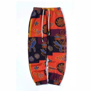 Casual summer men's sports pants low waist straight leg spandex blend in multiple colours