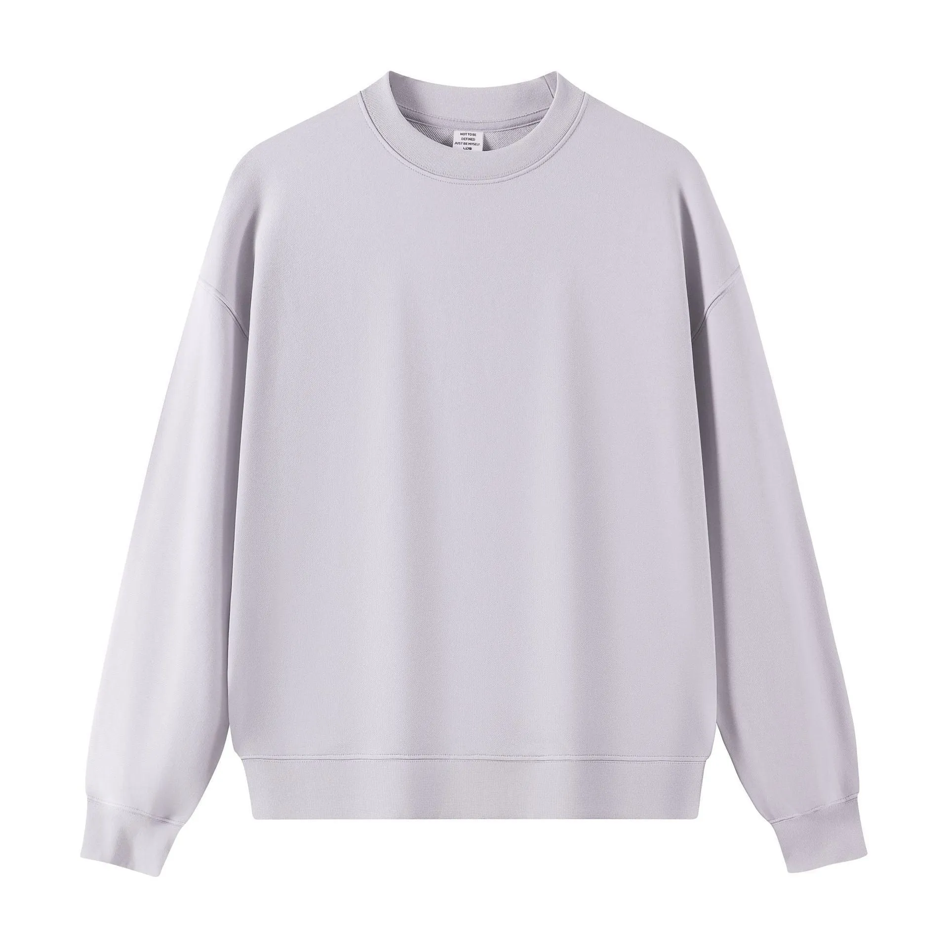 Men's cotton combed long terry hooded sweater in loose fit solid colour round neck style – casual top