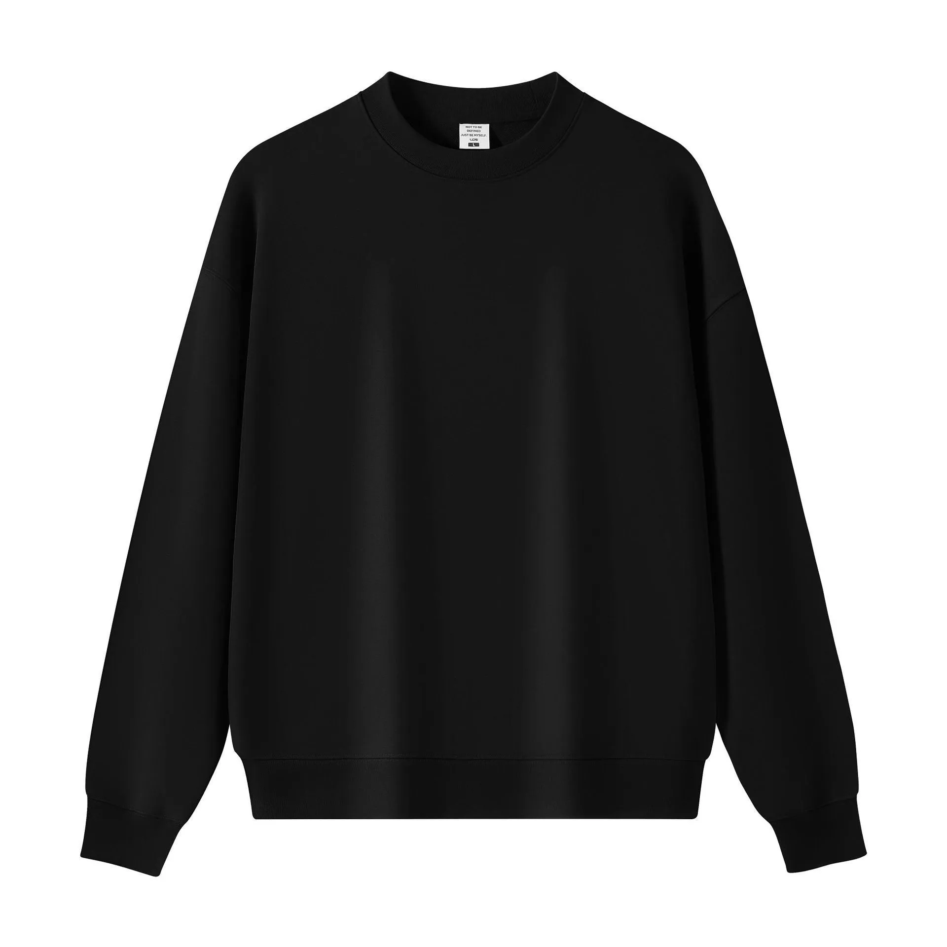 Men's cotton combed long terry hooded sweater in loose fit solid colour round neck style – casual top