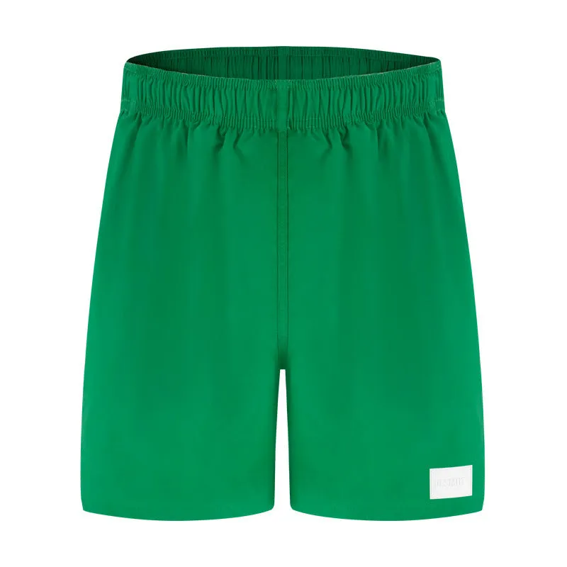 Men's quick-drying nylon sports shorts in blue with straight leg opening and high elasticity