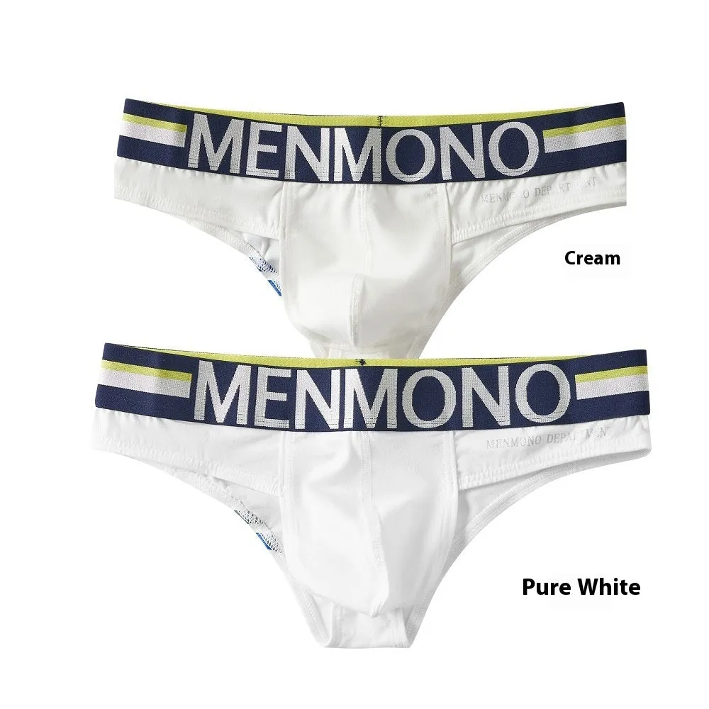 Men's cotton low waist bikini underpants in two-tone solid colour pattern, pack of 2, size M to XXL