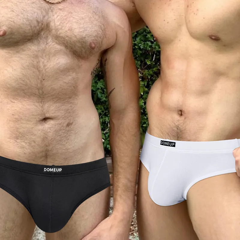 Men's seamless briefs in black colour showing low waist design and seamless edges