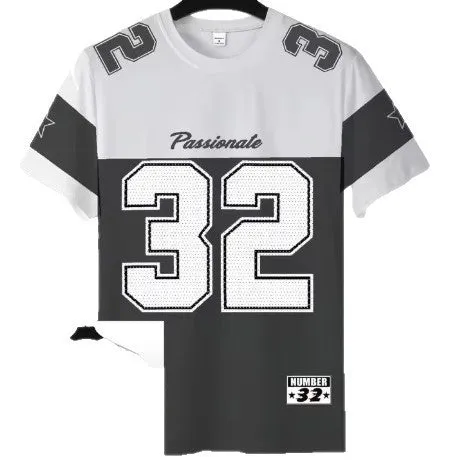 Men's digital printed round neck short sleeve T-shirt in polyester bird eye cloth, straight fit, available in multiple colours