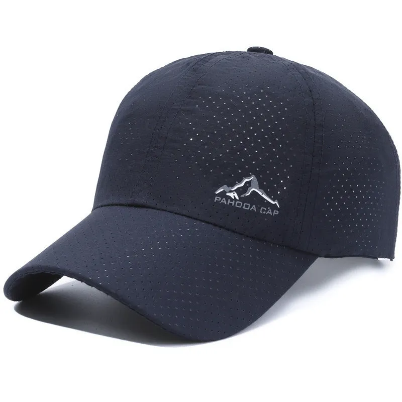 Korean-style adjustable baseball cap in polyester for summer sun protection, shown in army green colour.