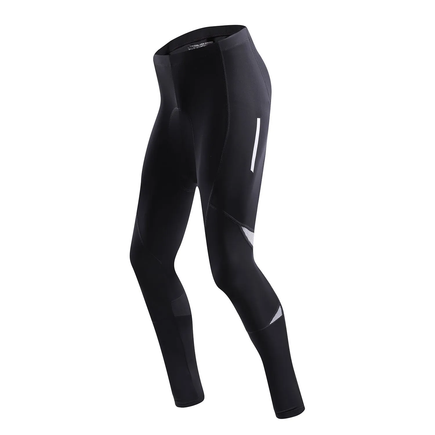 Breathable quick-drying mountain bike cycling tight trousers for men in black, side view