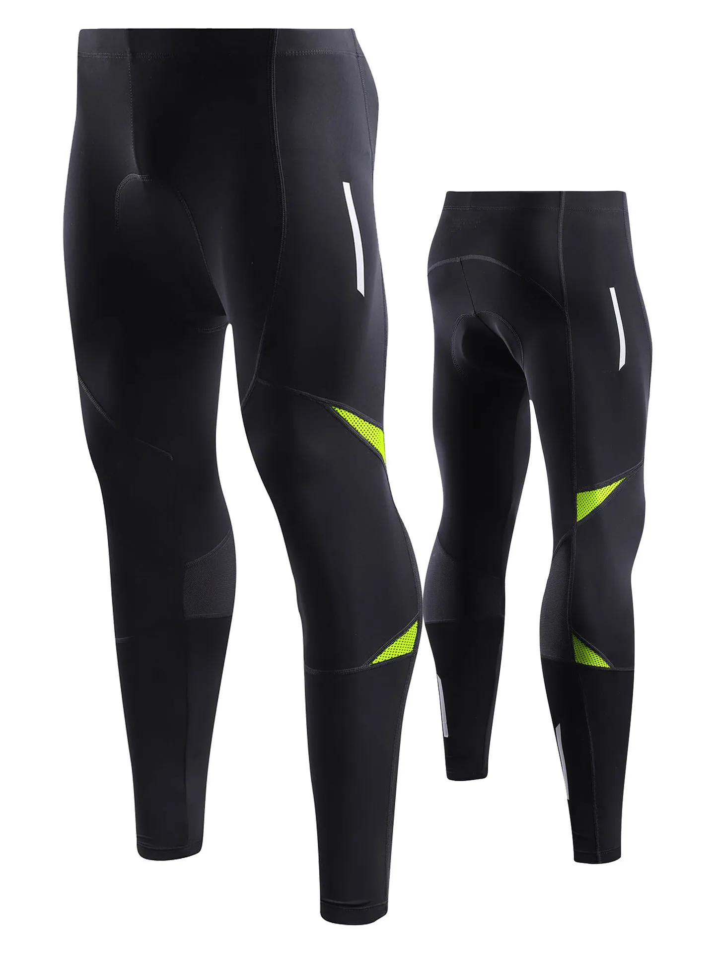 Breathable quick-drying mountain bike cycling tight trousers for men in black, side view