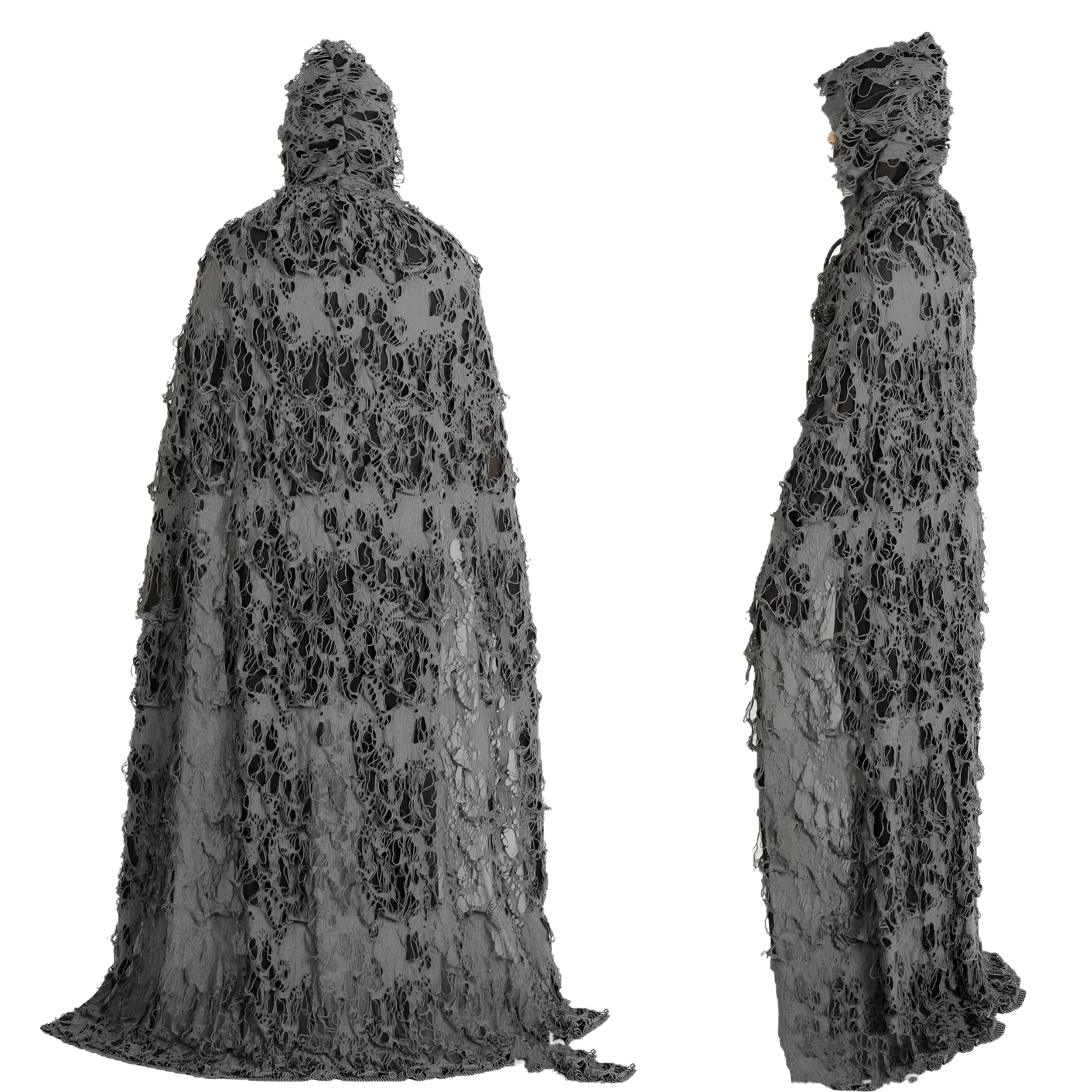 Halloween Hooded Cloak for Adults and Children Ghost Festival Rag Clothes Sewn Cloth Costume Cape 110cm 130cm 150cm Sizes Death Style