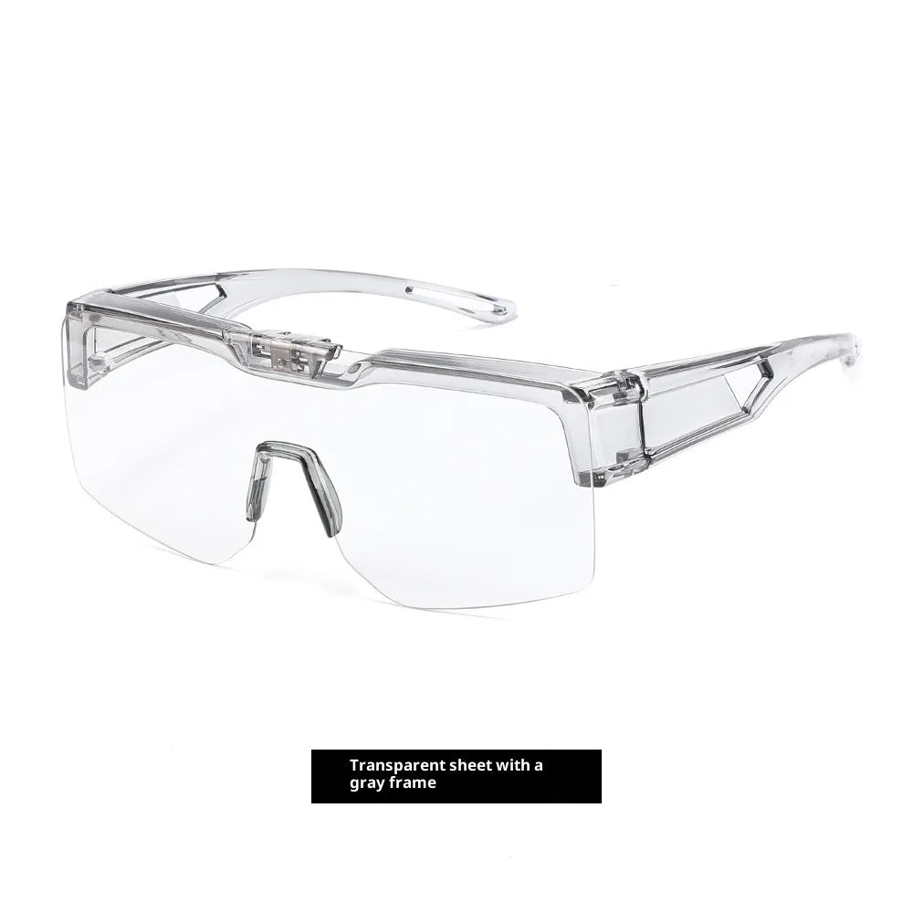 UV protection clamshell sunglasses with TAC lens and TR90 frame in sand green frame with gray lens