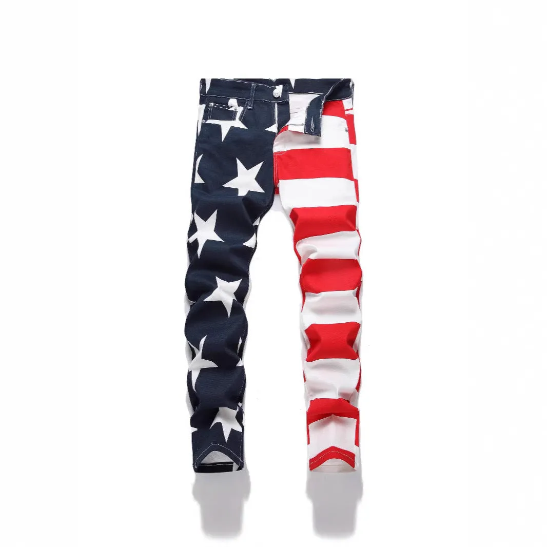 Men's cotton straight leg denim trousers in colour 0402, mid-waist with zip fly