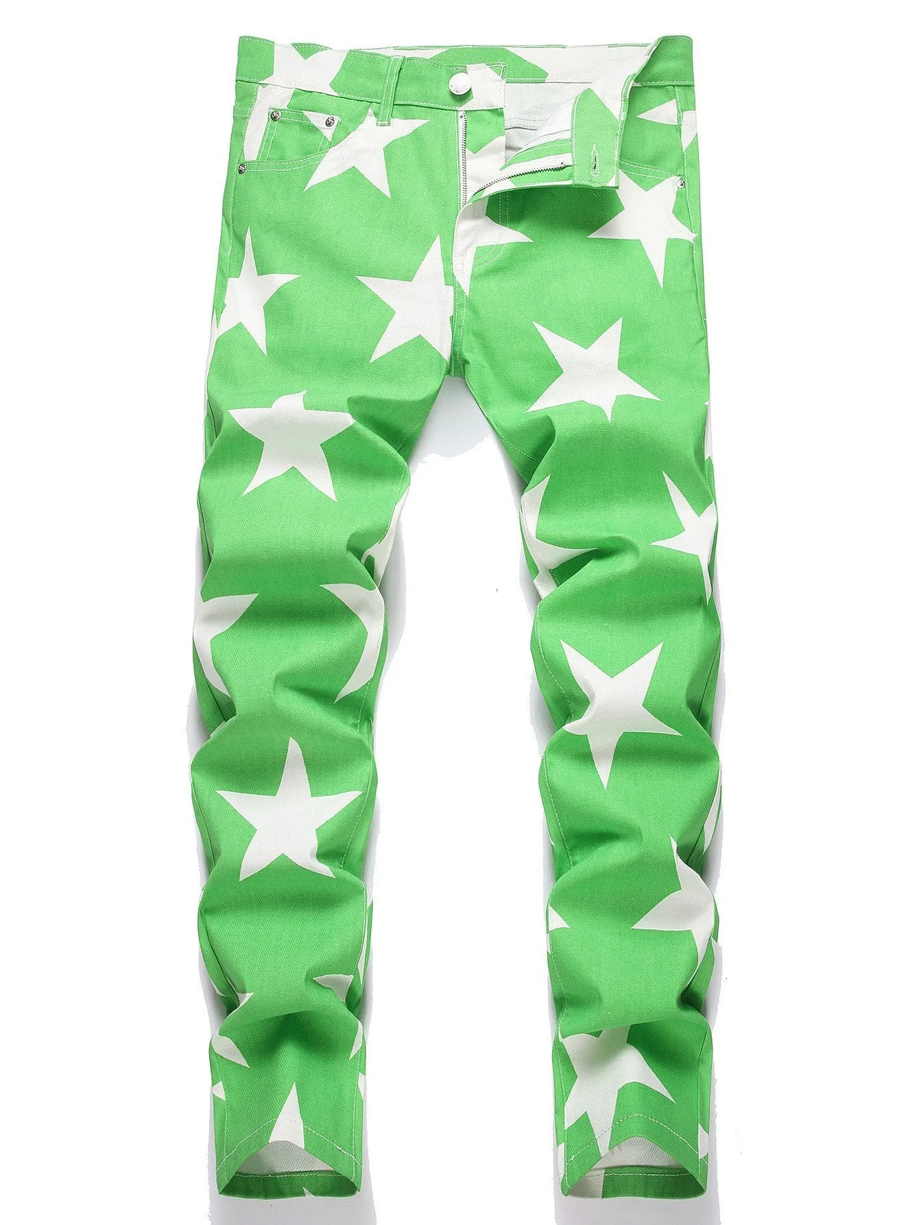 Men's cotton straight leg denim trousers in colour 0402, mid-waist with zip fly