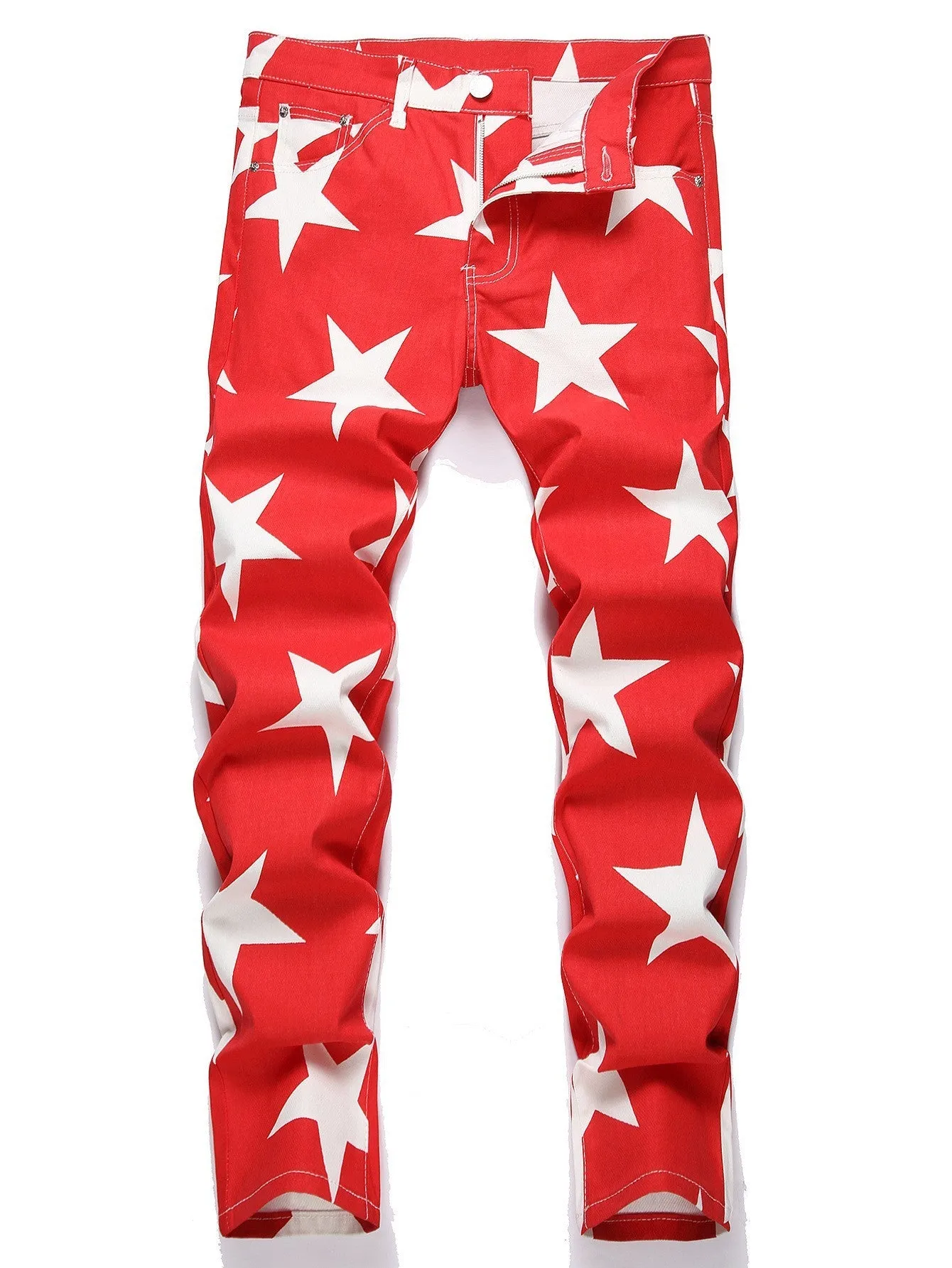 Men's cotton straight leg denim trousers in colour 0402, mid-waist with zip fly