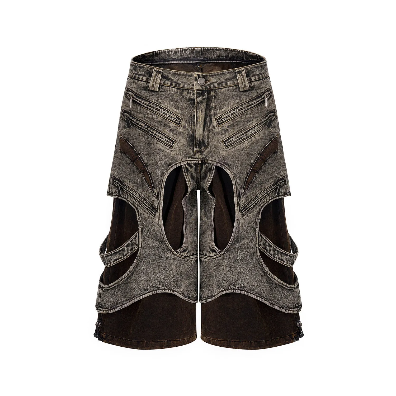 Men's sleeveless denim vest with front zipper in casual summer styling