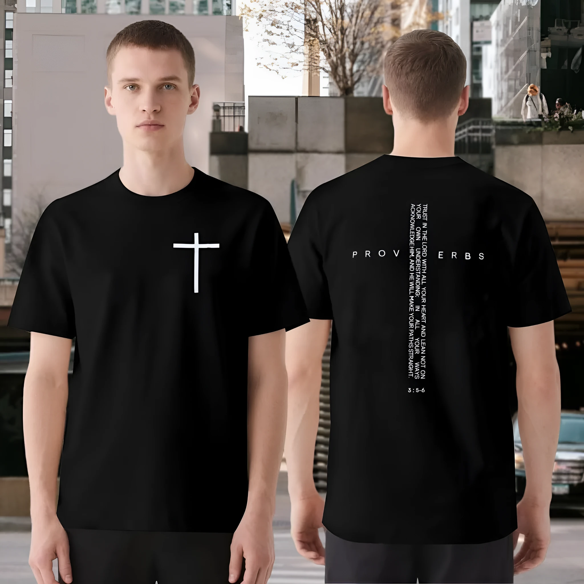 Black loose-fit short-sleeve round-neck polyester T-shirt for men and women, summer leisure style