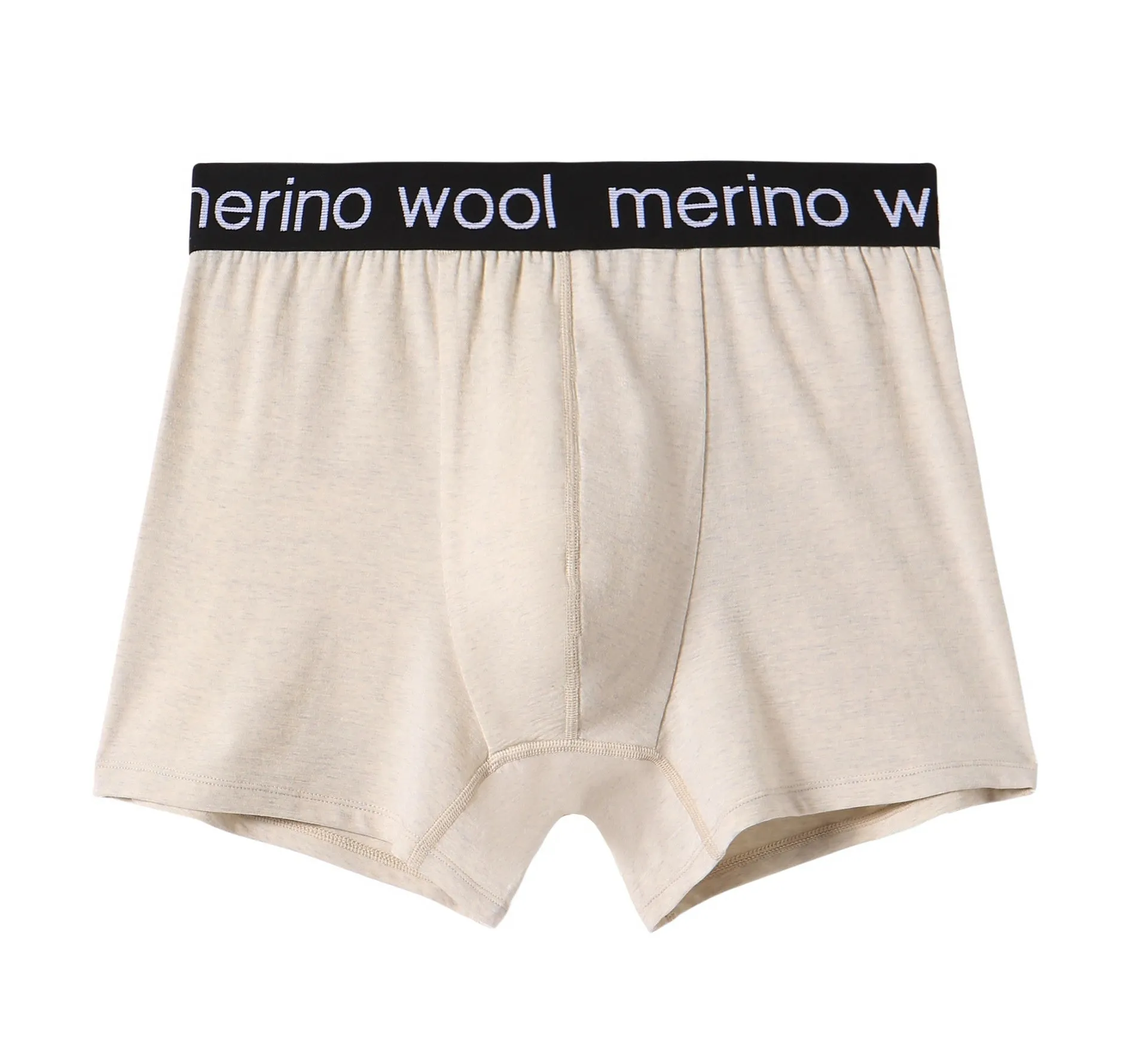Sports quick-dry wool boxer men's underwear in solid colour, mid-waist U-shaped style, large size available