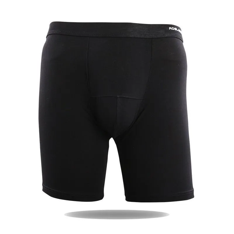 Men's solid colour sports long leg underwear, knitted viscose fabric, mid waist, size XL to 7XL
