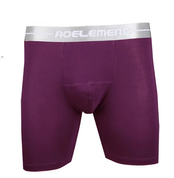 Men's solid colour sports long leg underwear, knitted viscose fabric, mid waist, size XL to 7XL