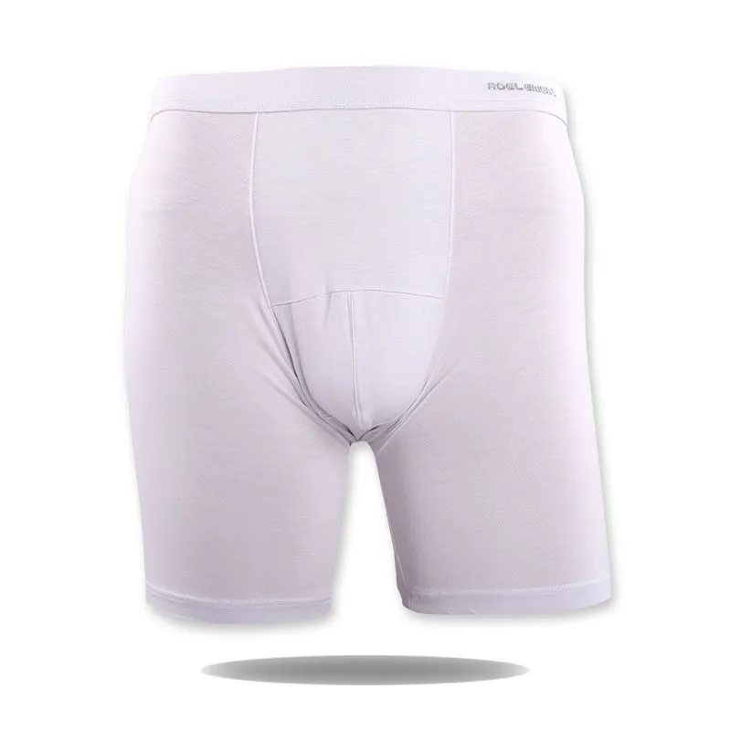 Men's solid colour sports long leg underwear, knitted viscose fabric, mid waist, size XL to 7XL