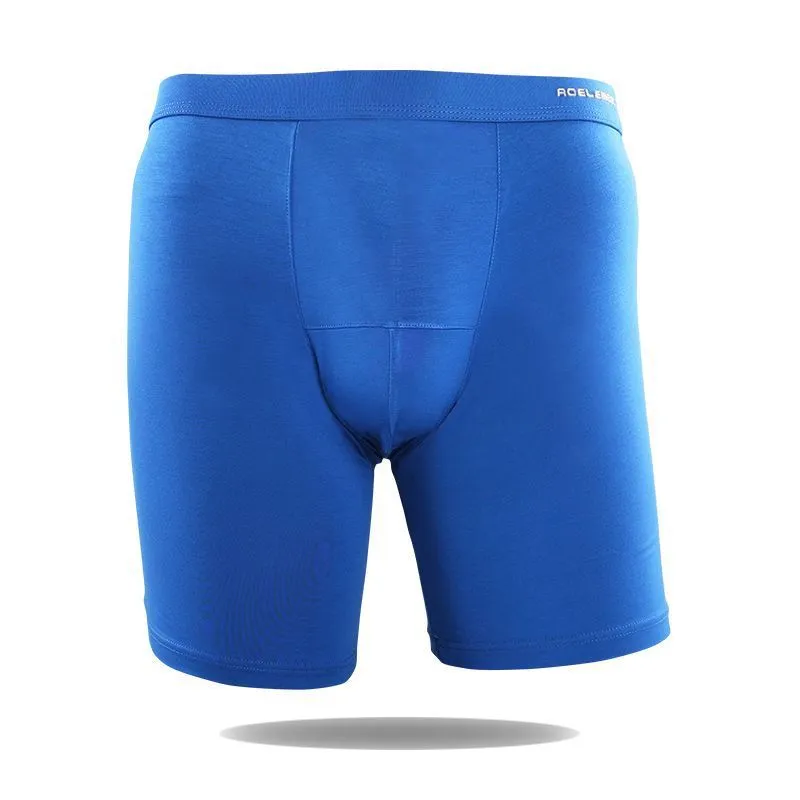 Men's solid colour sports long leg underwear, knitted viscose fabric, mid waist, size XL to 7XL
