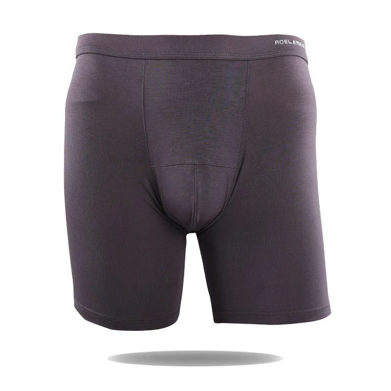 Men's solid colour sports long leg underwear, knitted viscose fabric, mid waist, size XL to 7XL