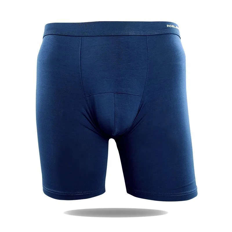 Men's solid colour sports long leg underwear, knitted viscose fabric, mid waist, size XL to 7XL