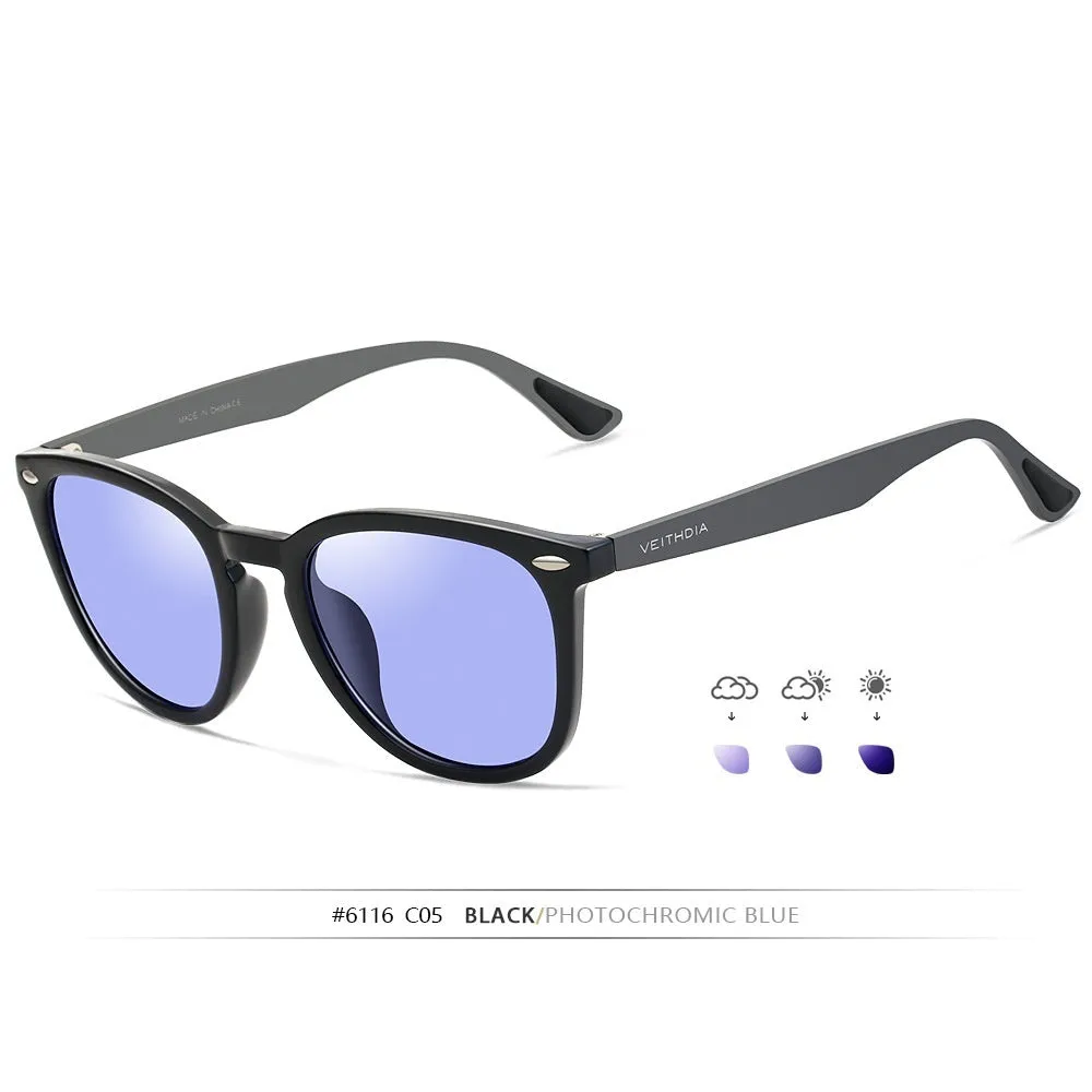 Men's and Women's Polarized UV-proof Sunglasses with plastic frame, point rivets, and multiple colour options for sun protection