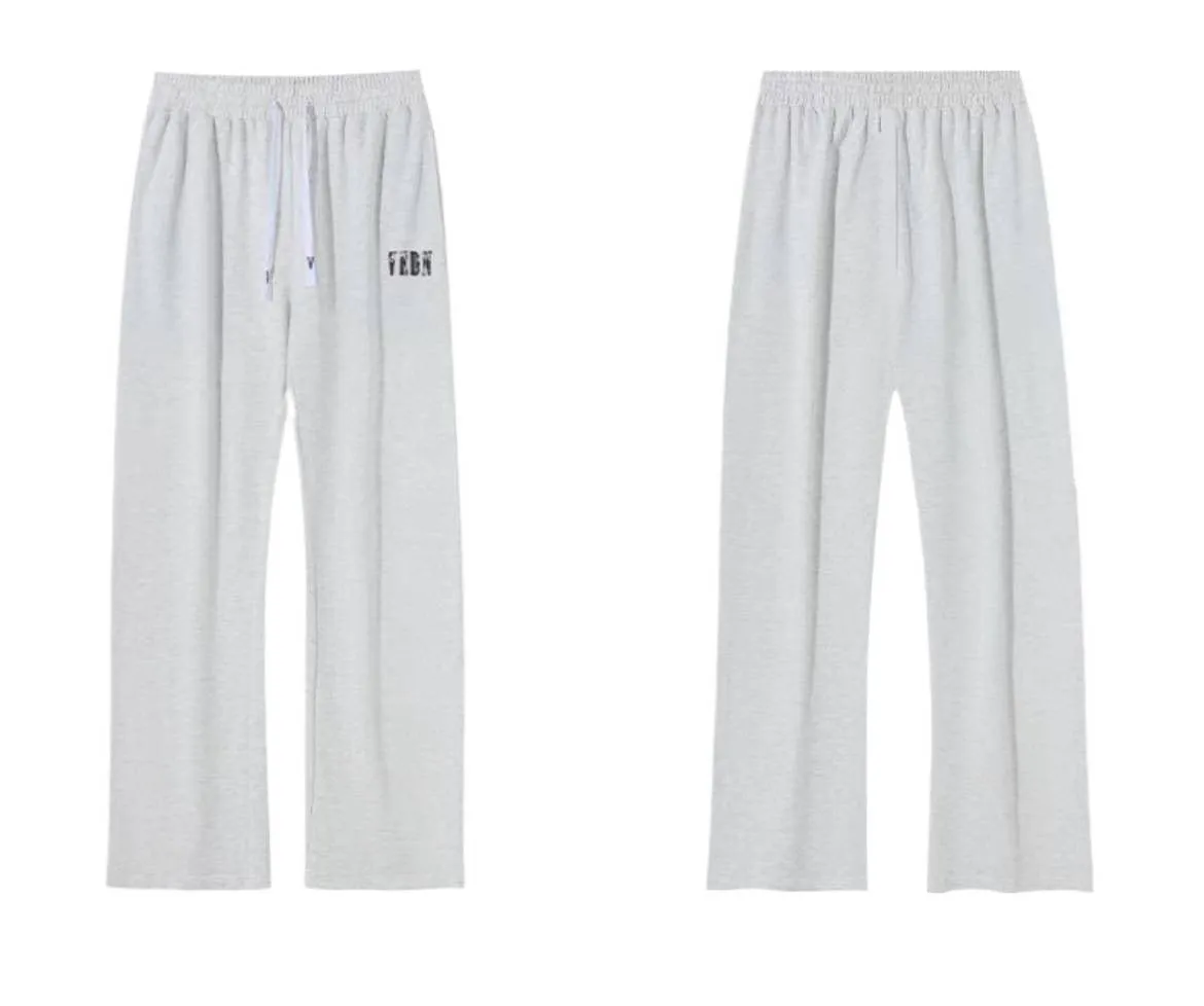 Men's loose casual trousers in grey, made from polyester fibre, size options M to 8XL.
