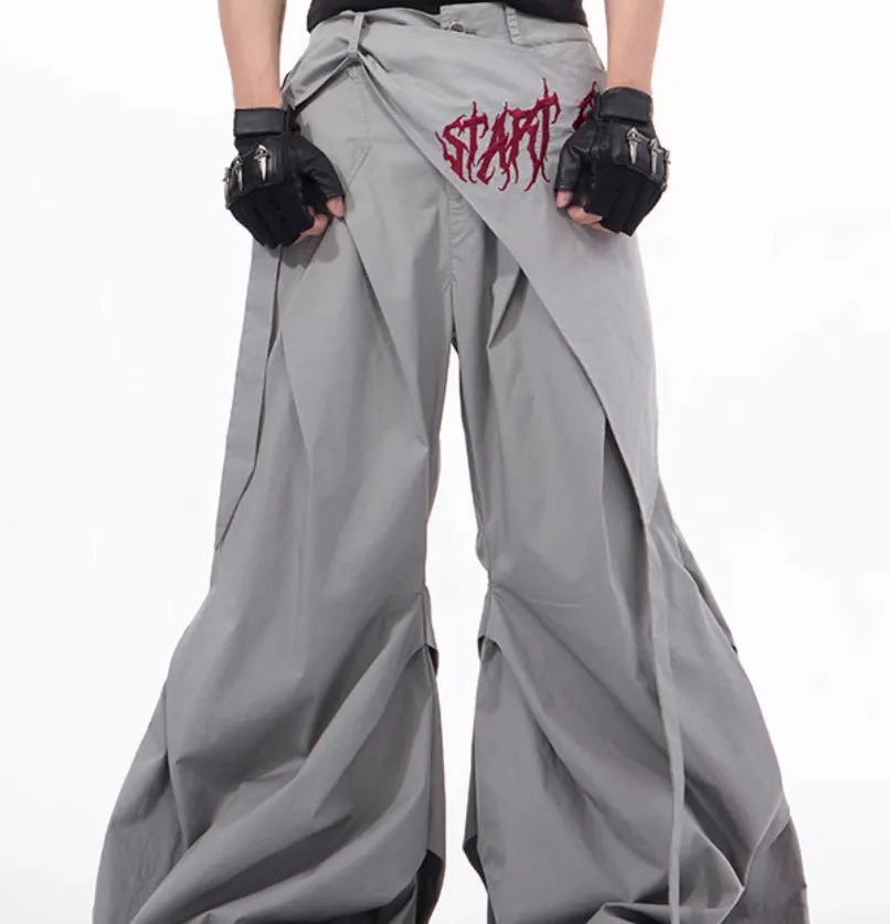 Boys wide-leg summer trousers in Korean style solid black colour
