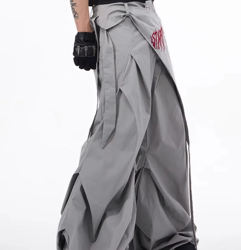 Boys wide-leg summer trousers in Korean style solid black colour