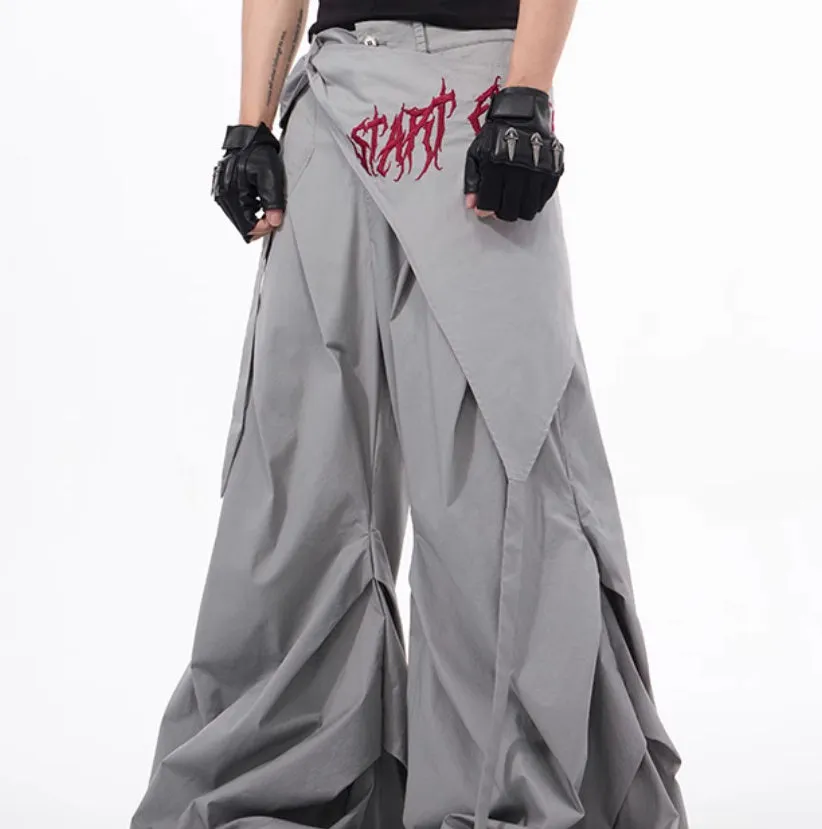 Boys wide-leg summer trousers in Korean style solid black colour
