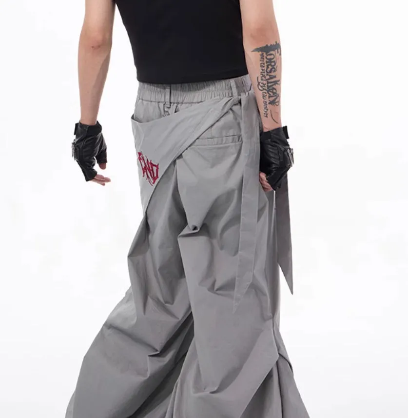 Boys wide-leg summer trousers in Korean style solid black colour