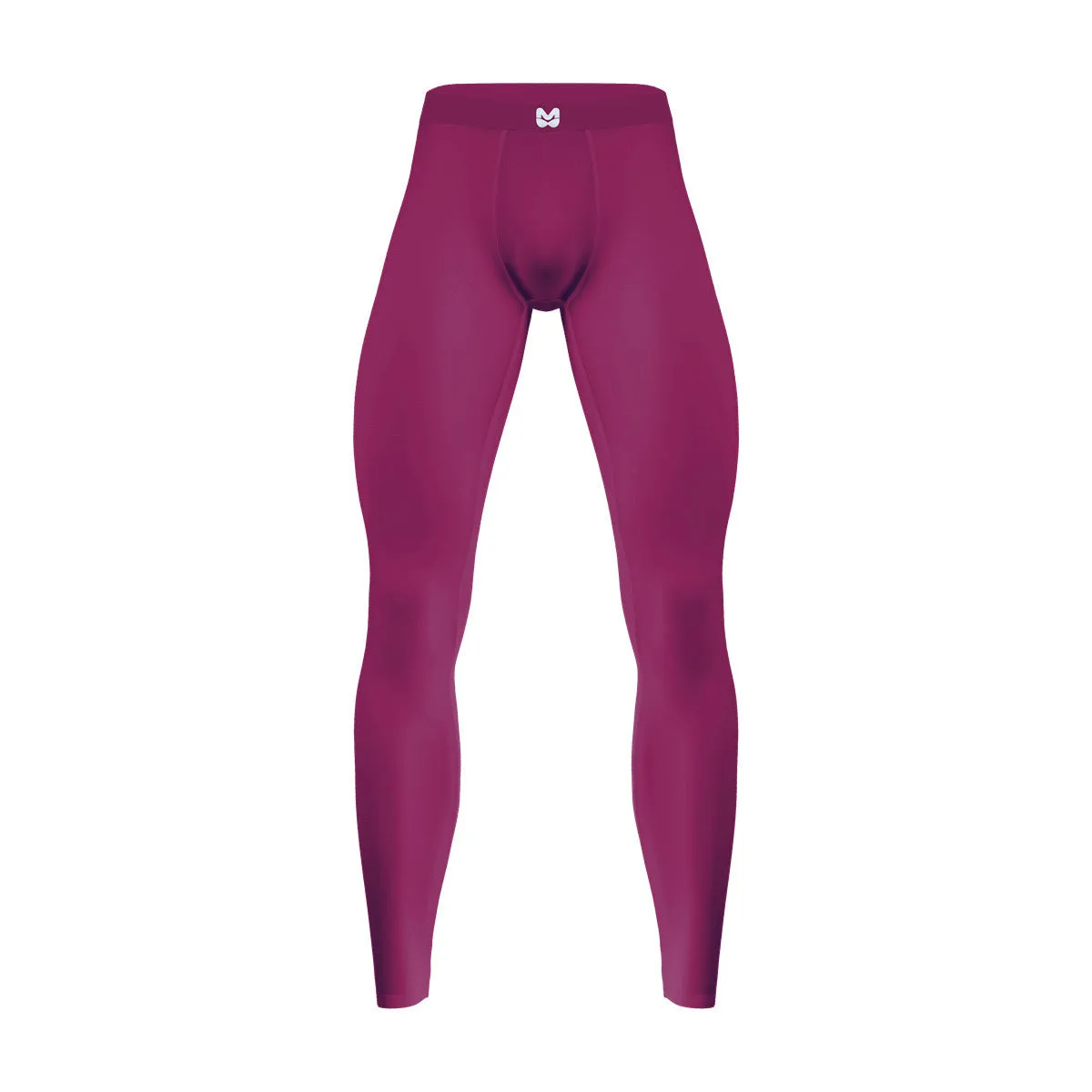 Ice silk nude feel yoga pants thin men's long johns in solid colour, nylon fabric, cropped length