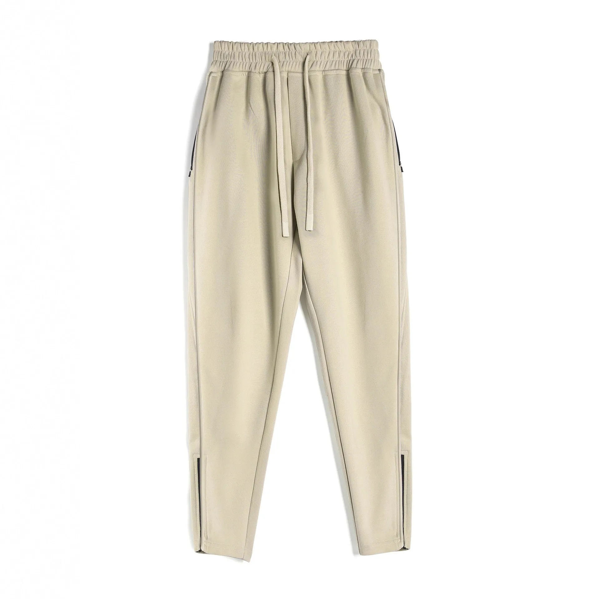 Men's cotton outdoor workout pants in sapphire blue, spring autumn running trousers