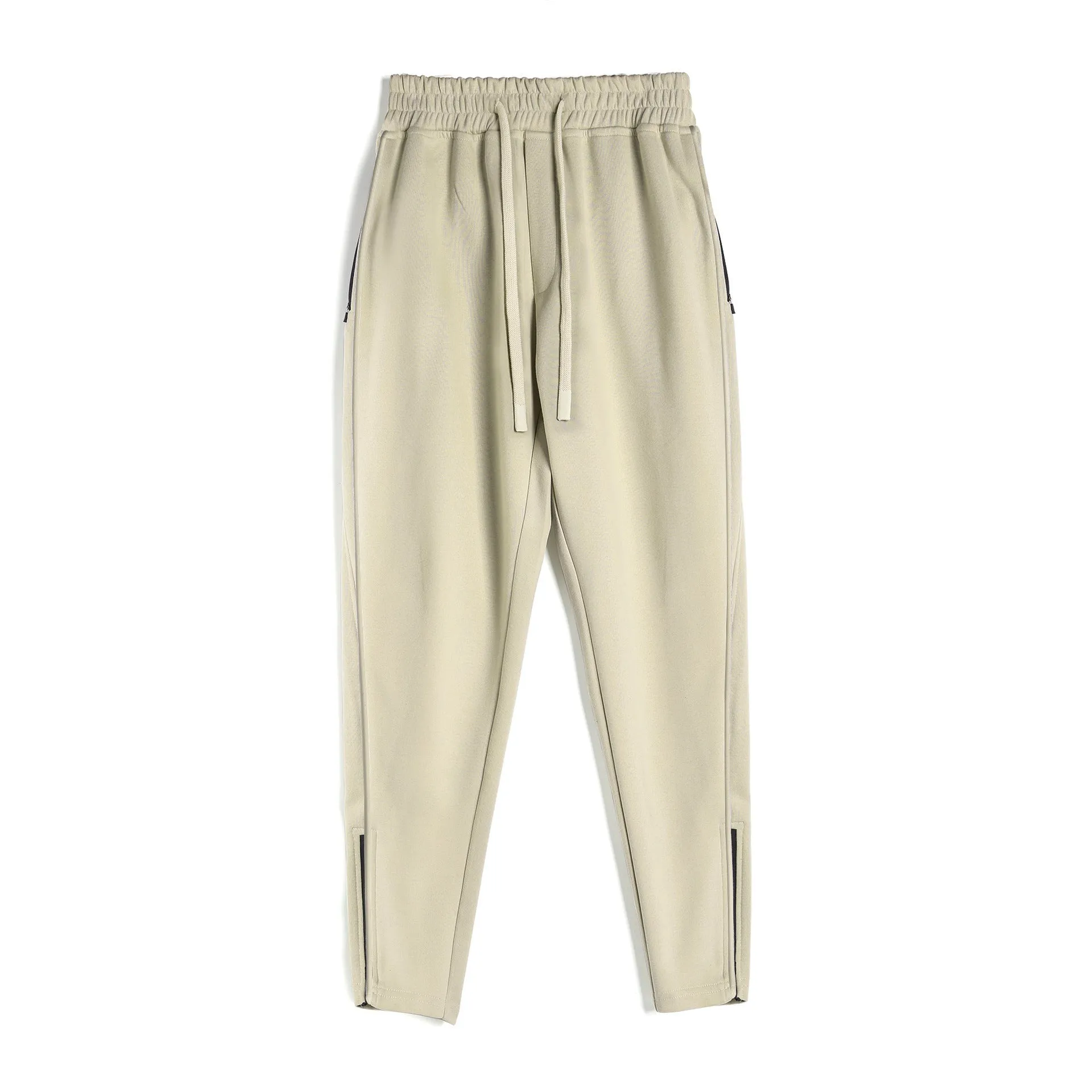 Men's cotton outdoor workout pants in sapphire blue, spring autumn running trousers
