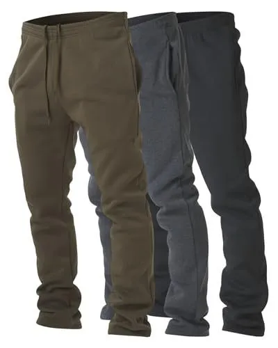 High-waist loose jogging sweatpants in polyester, multiple colours including black and gray
