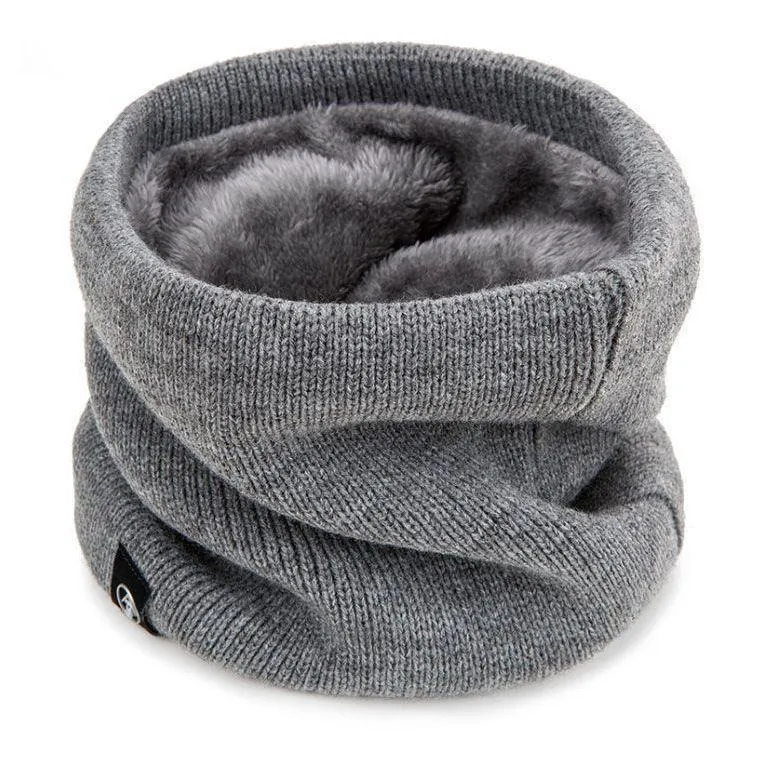 Unisex acrylic cycling scarf in black fleece thick, warm and dustproof for outdoor cycling