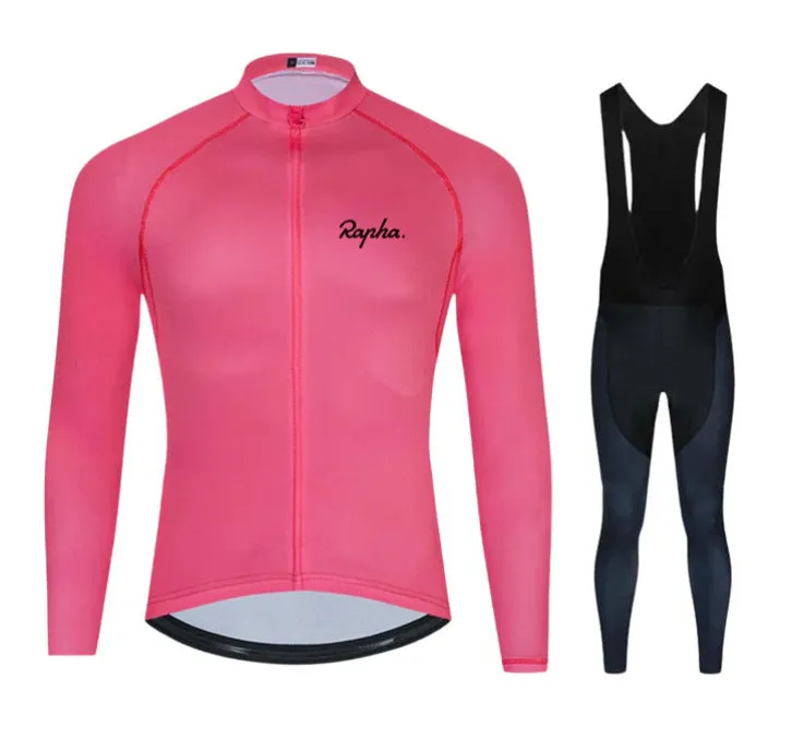 Outdoor cycling clothing set for men and women in breathable polyester, available in multiple colours and sizes XS to XXXL