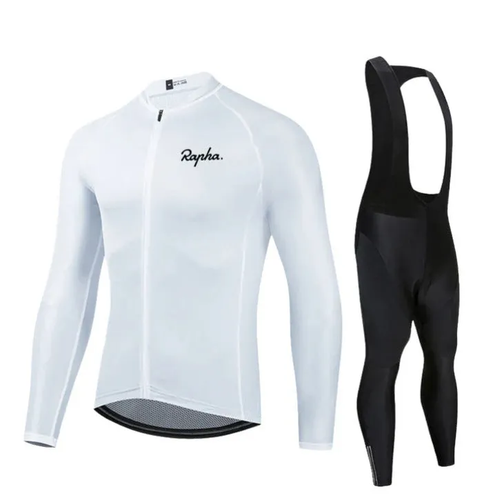 Outdoor cycling clothing set for men and women in breathable polyester, available in multiple colours and sizes XS to XXXL