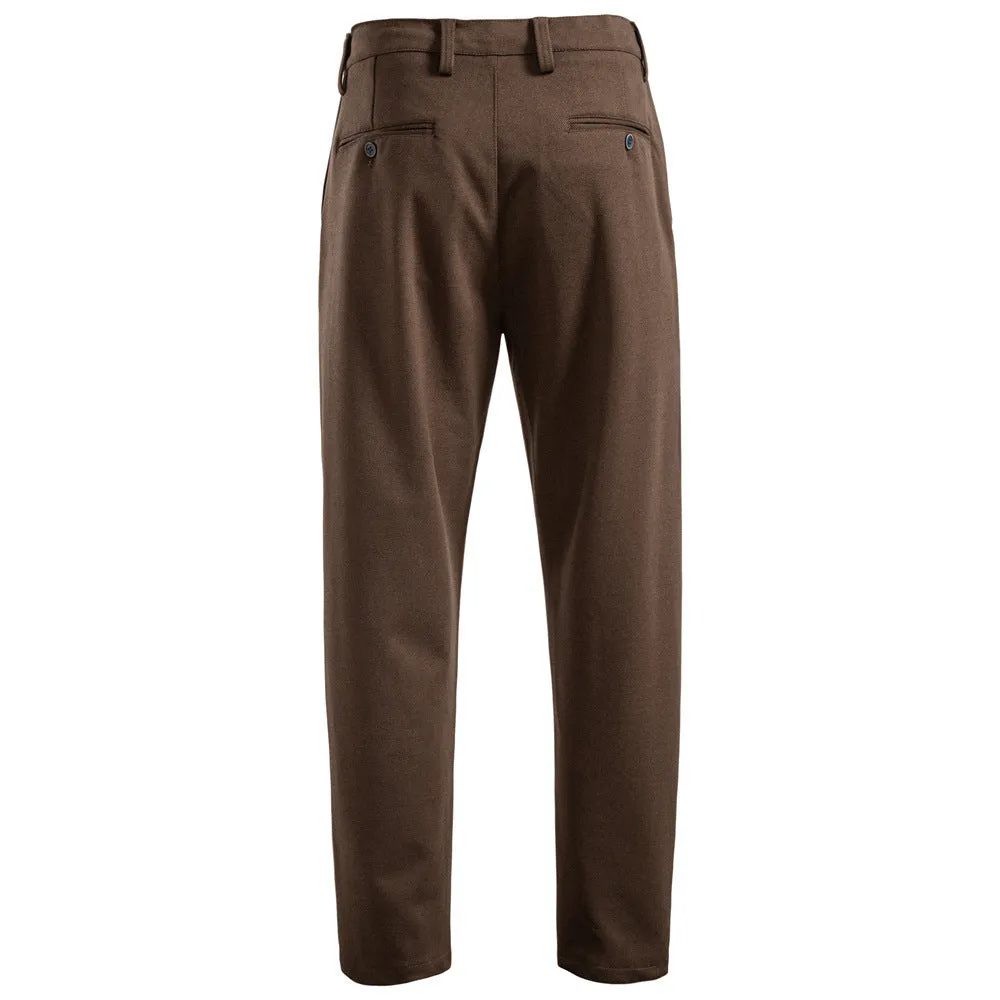 New casual men's thickened straight leg trousers with slight stretch, black gray colour, mid-rise waist
