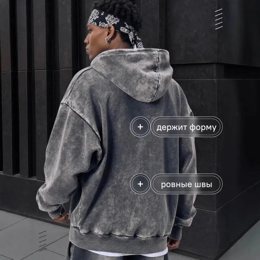 European and American men's loose hoodie pullover set with hood, long sleeves, and matching pants in a casual style