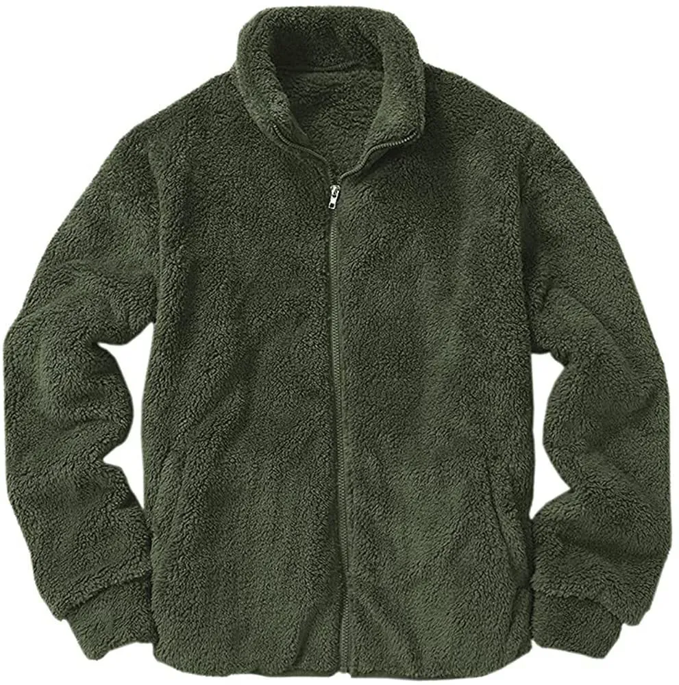 Casual men's solid colour polyester hooded jacket in gray with hood, front view