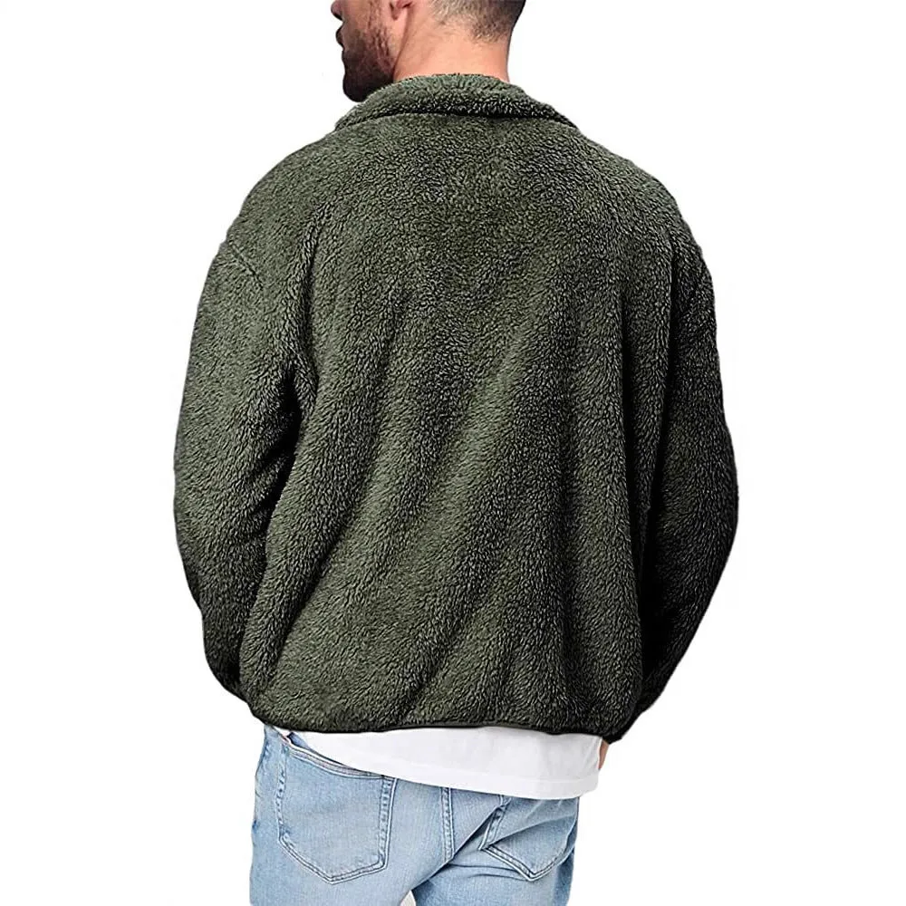Casual men's solid colour polyester hooded jacket in gray with hood, front view